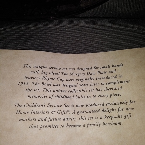 Vintage children’s place setting glass peach bowl plate and cup matching set - Picture 10 of 10